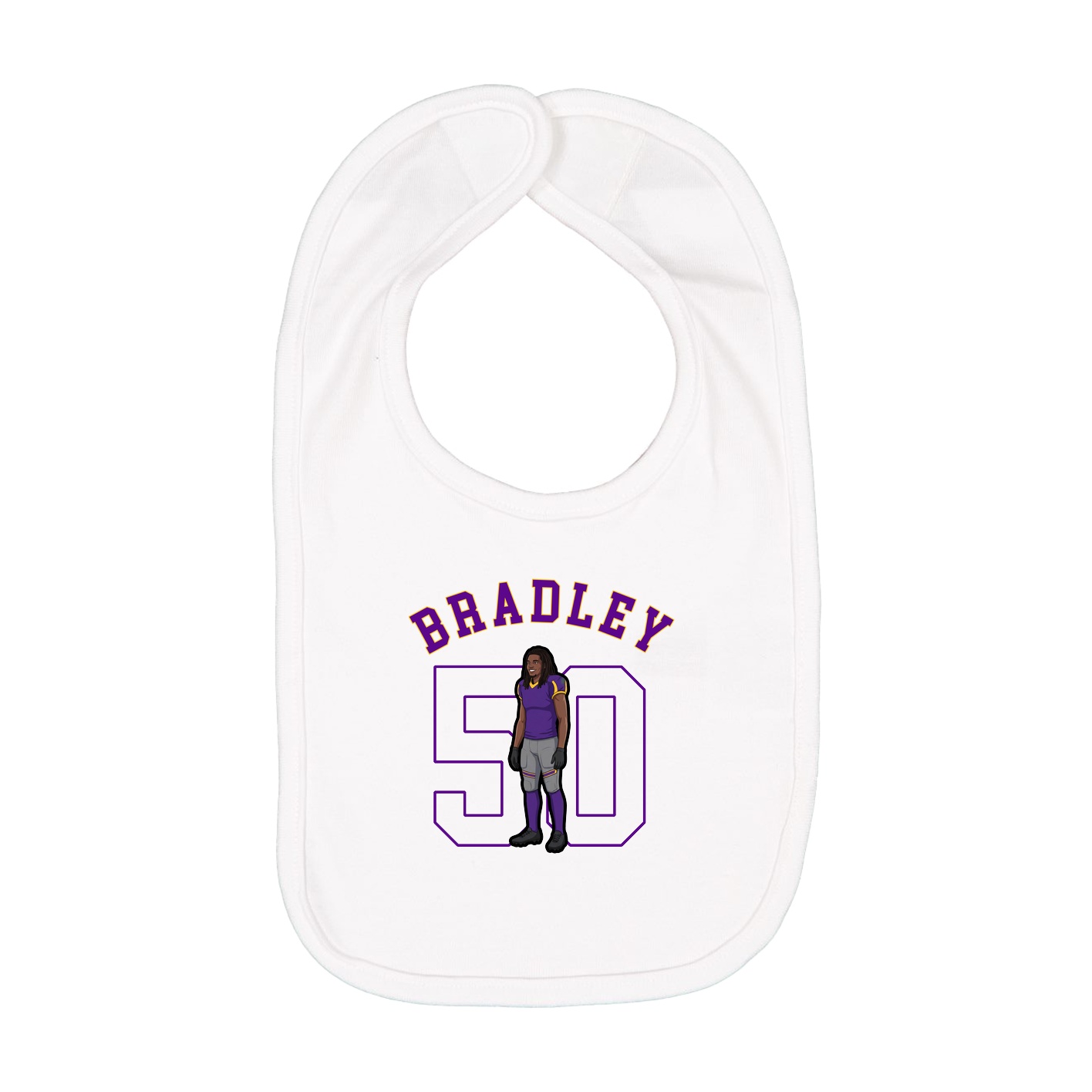 Infant Bib — Shirsey Arch in White