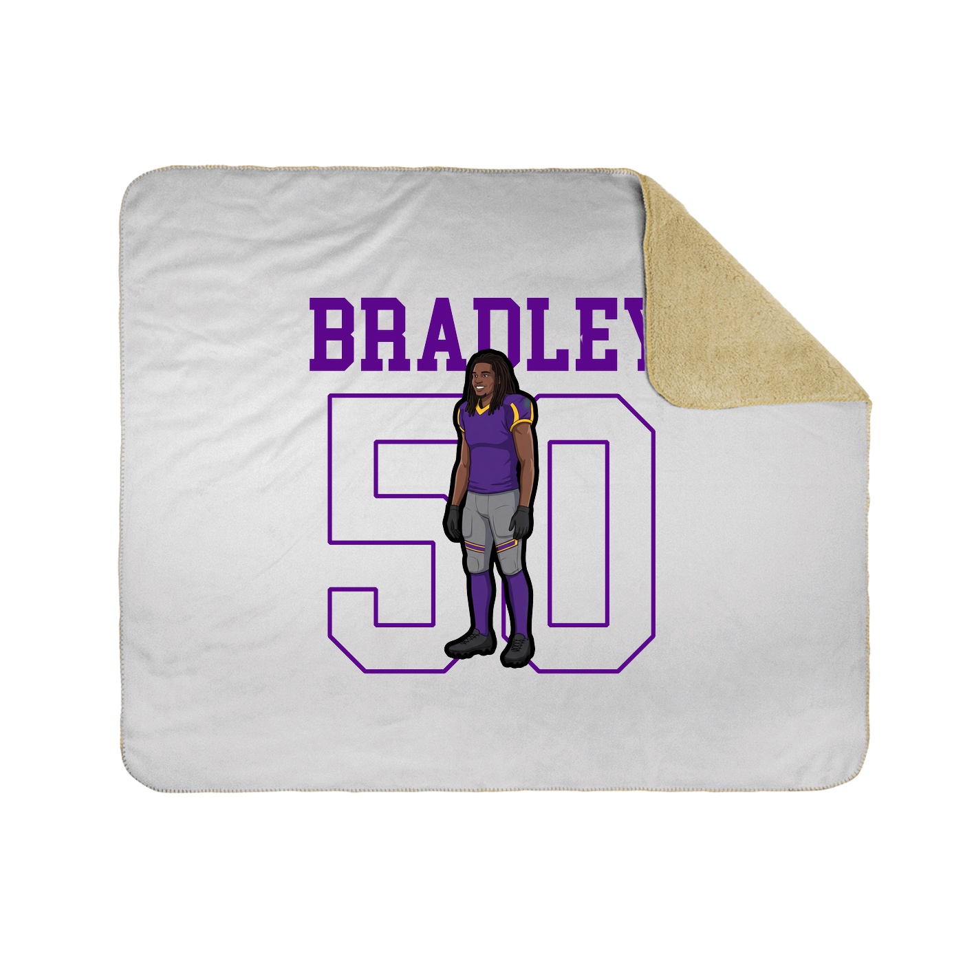 50x60 Sherpa Lined Throw Blanket