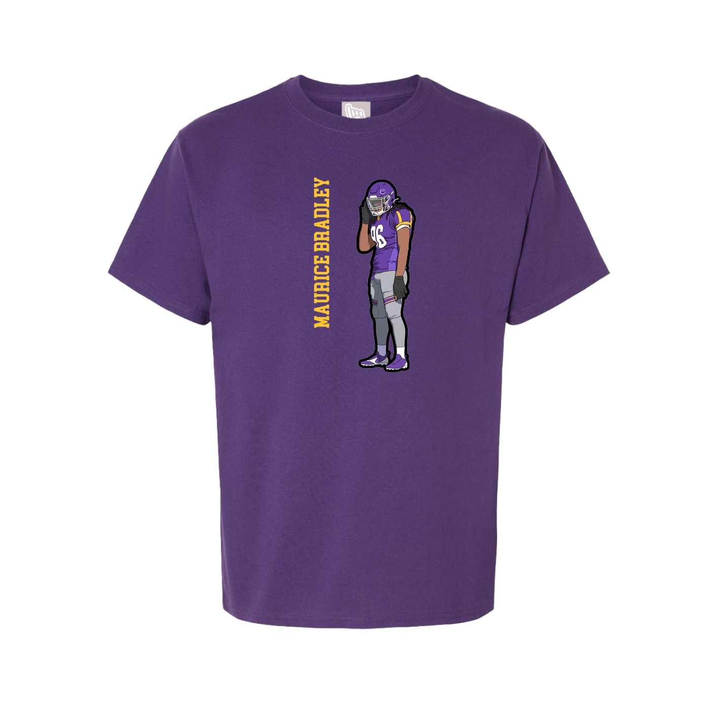 Youth Tee — Name Vertical in Purple