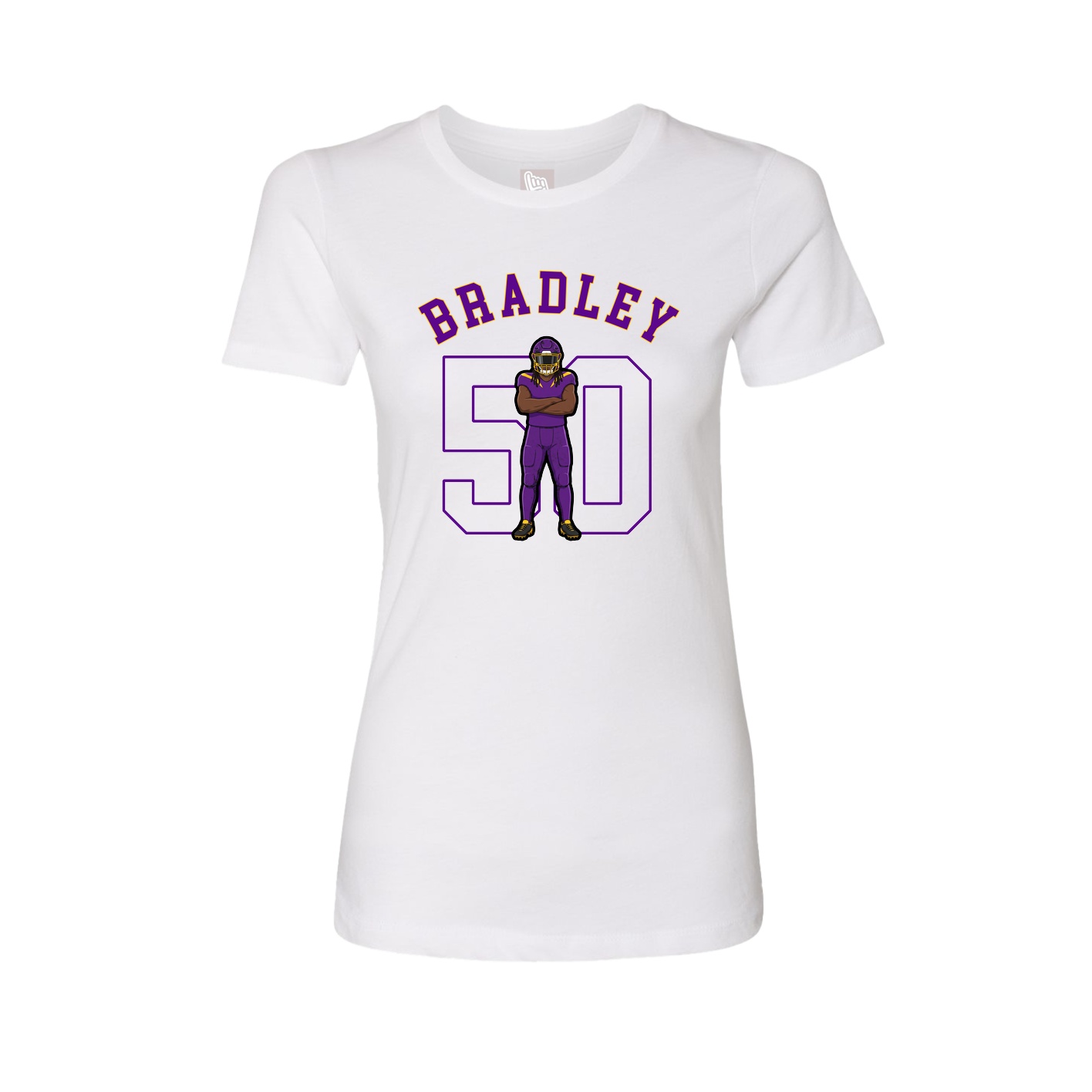 Fitted Women's Tee — Shirsey Arch in White
