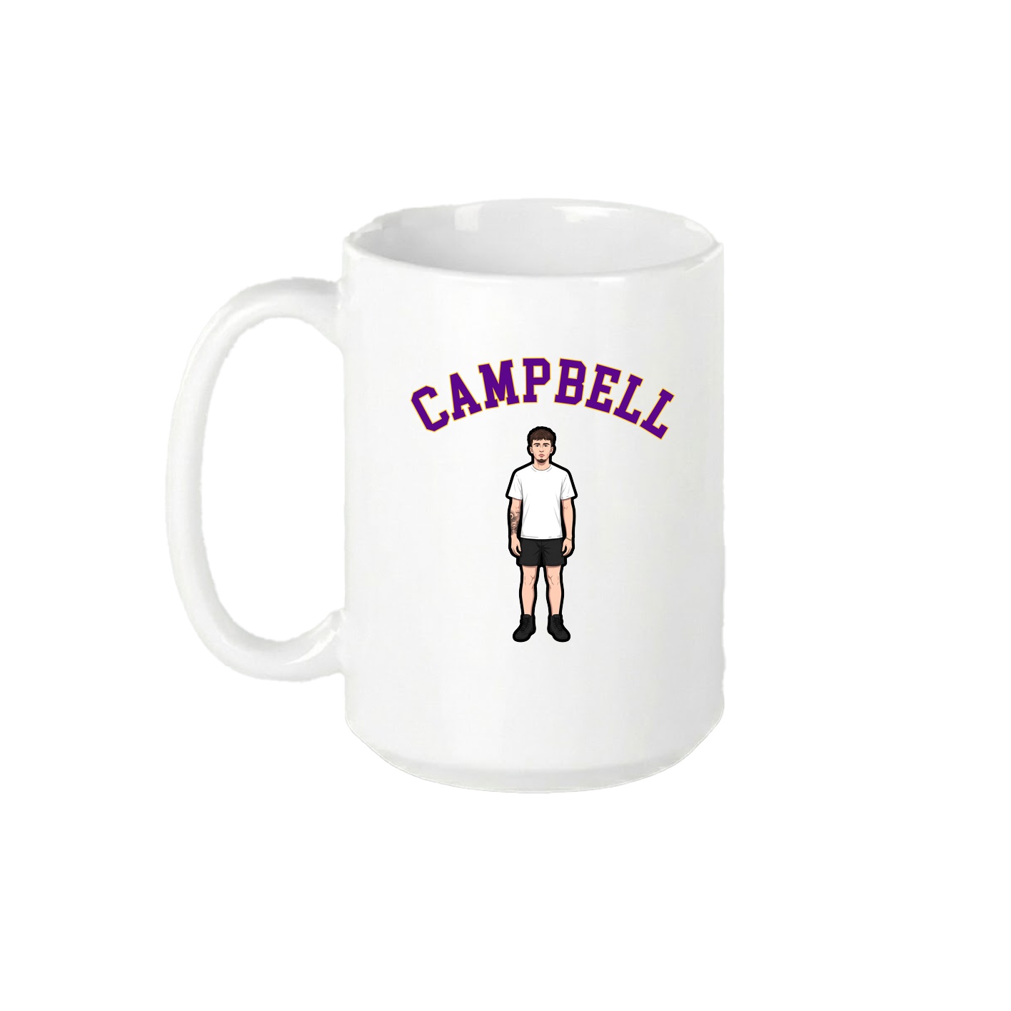15oz Coffee Mug — Shirsey Arch in White