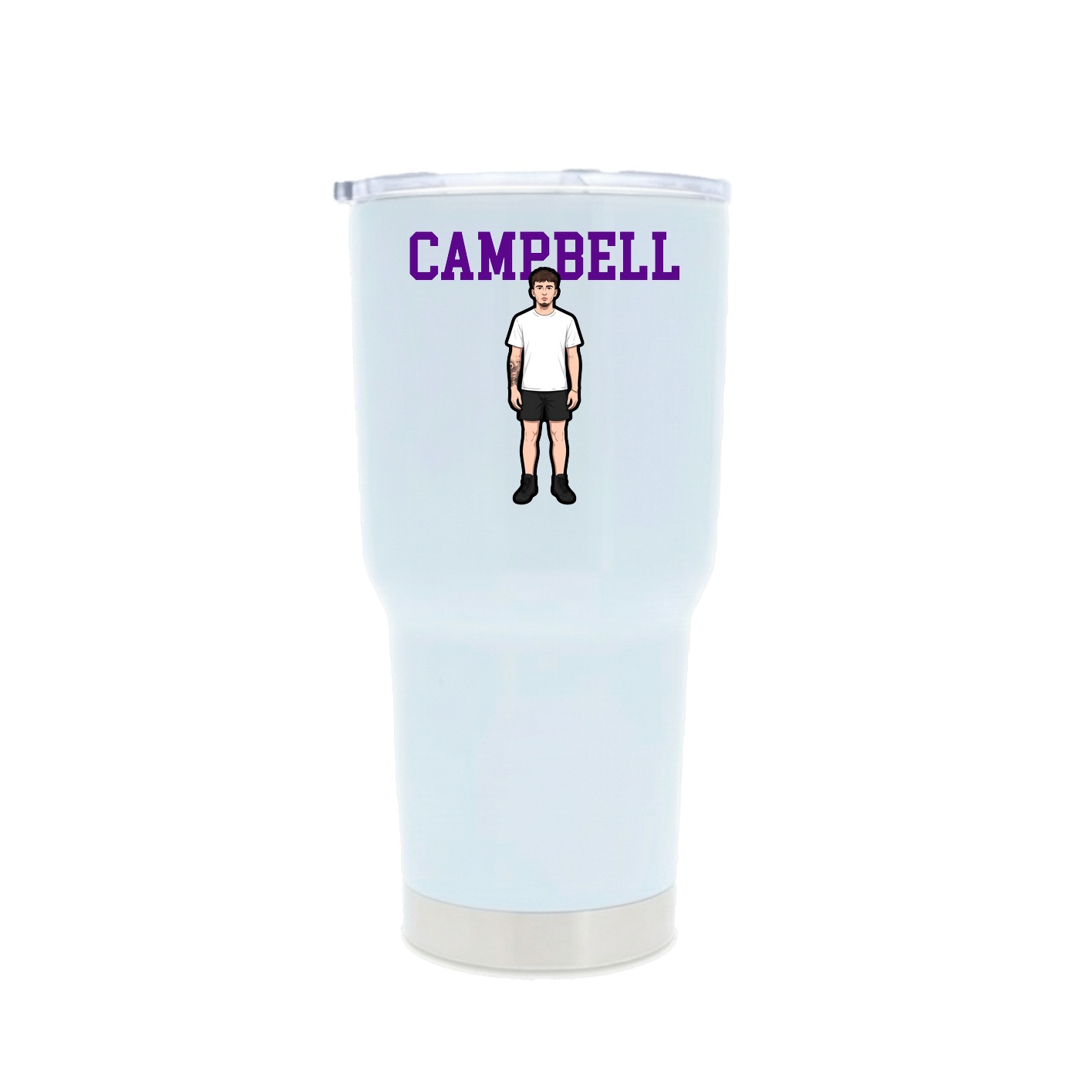 30oz Stainless Steel Tumbler — Shirsey in White