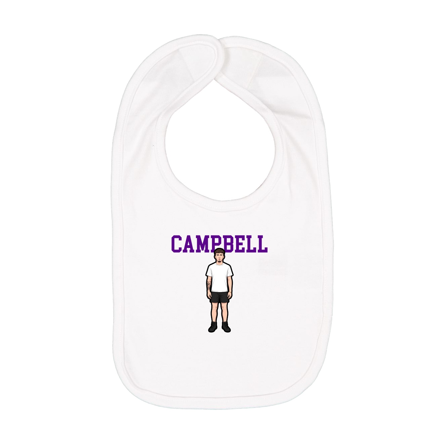 Infant Bib — Shirsey in White