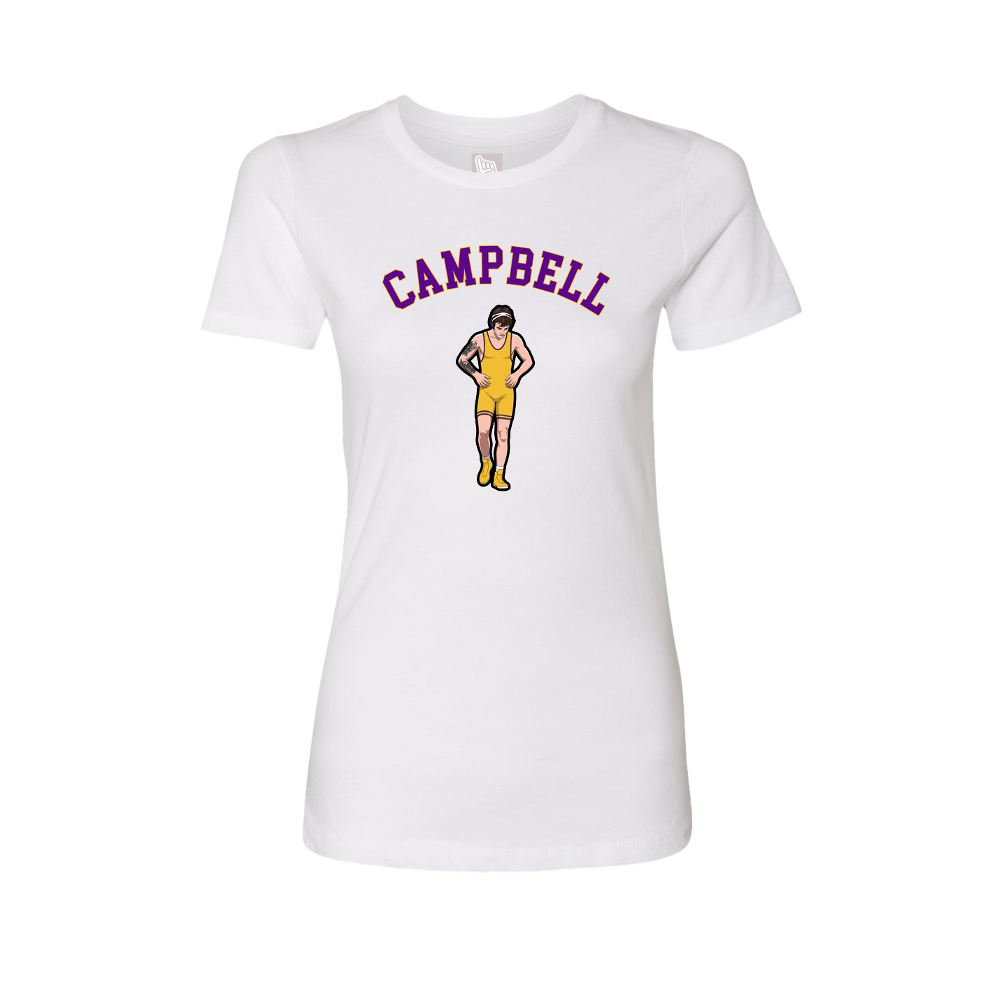 Fitted Women's Tee — Shirsey Arch in White
