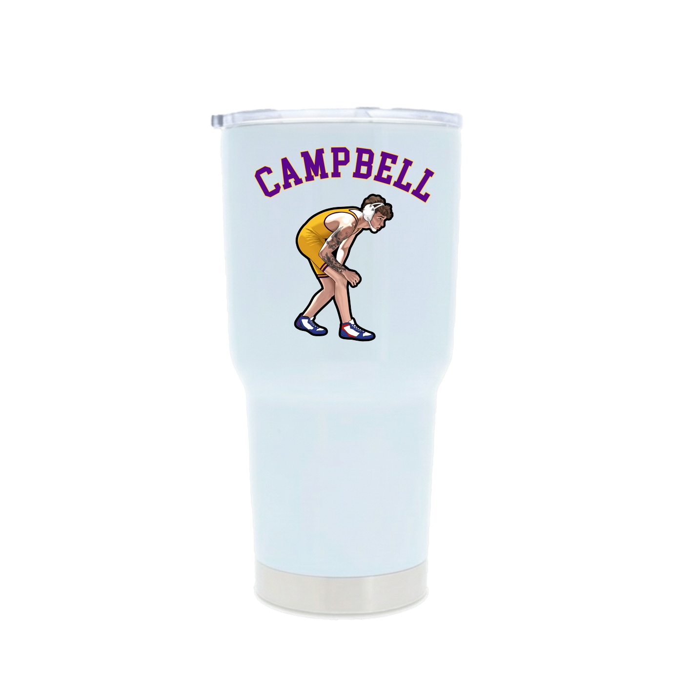 30oz Stainless Steel Tumbler — Shirsey Arch in White