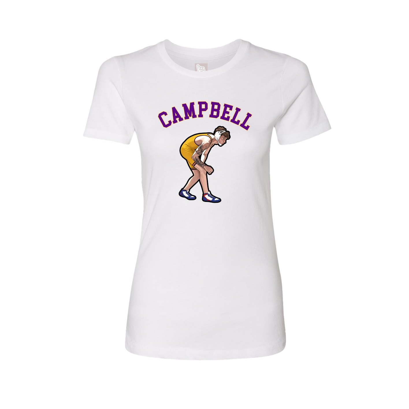 Fitted Women's Tee — Shirsey Arch in White