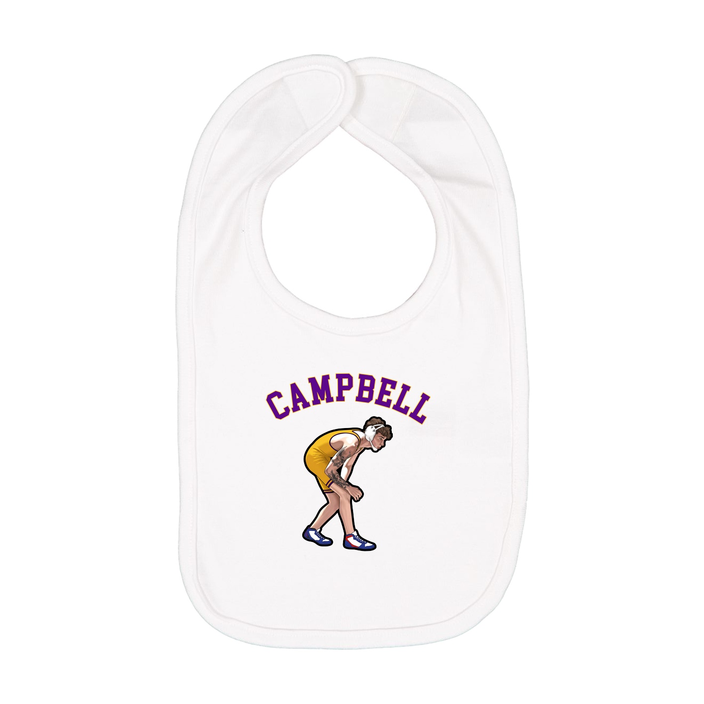 Infant Bib — Shirsey Arch in White