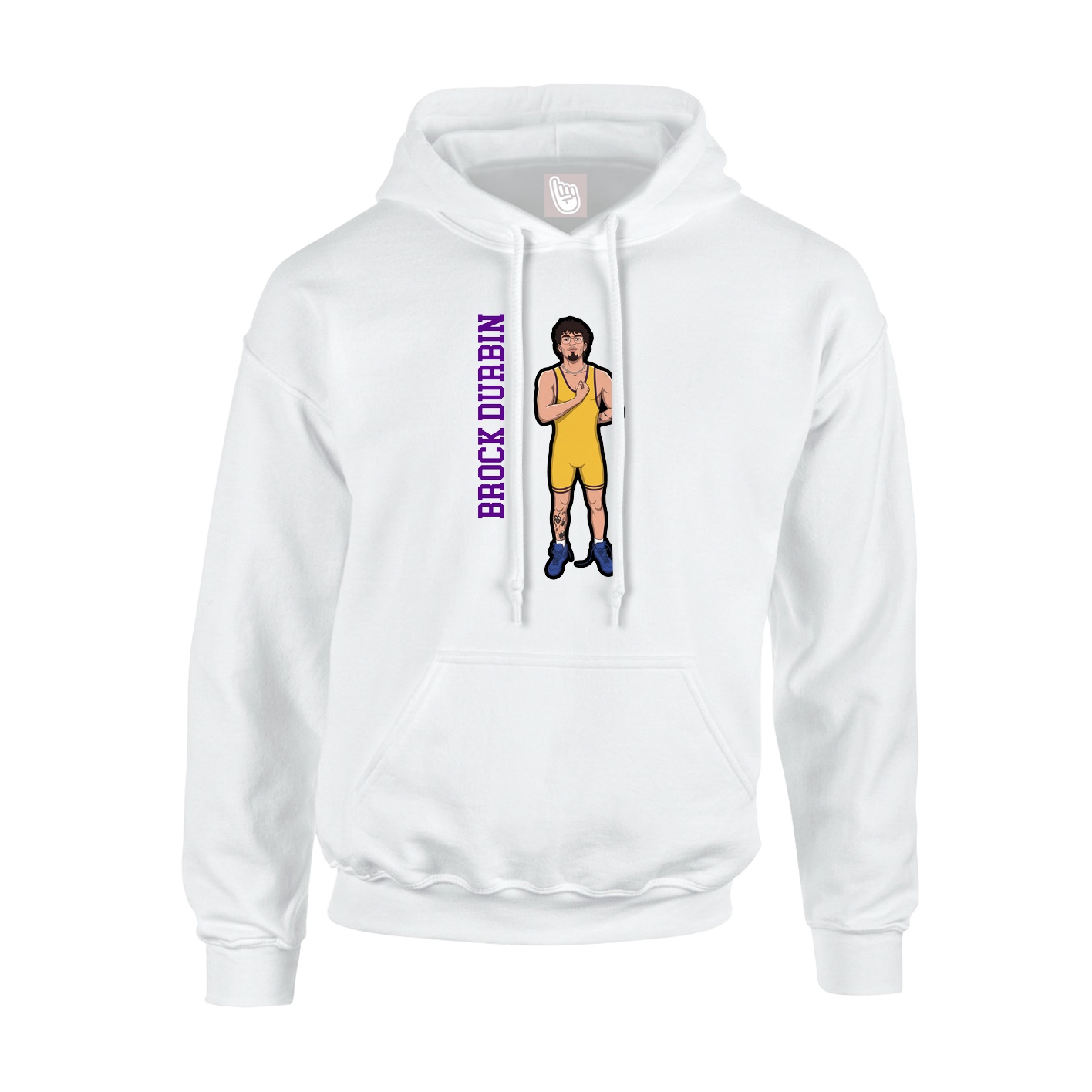 Hoodie — Name Vertical in White