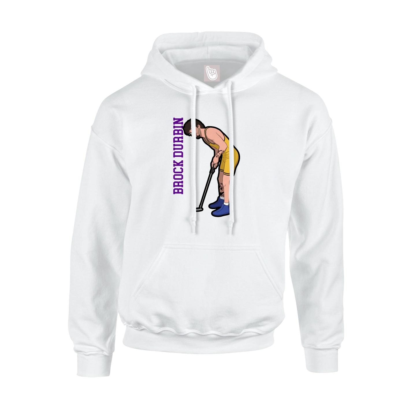 Youth Hoodie — Name Vertical in White