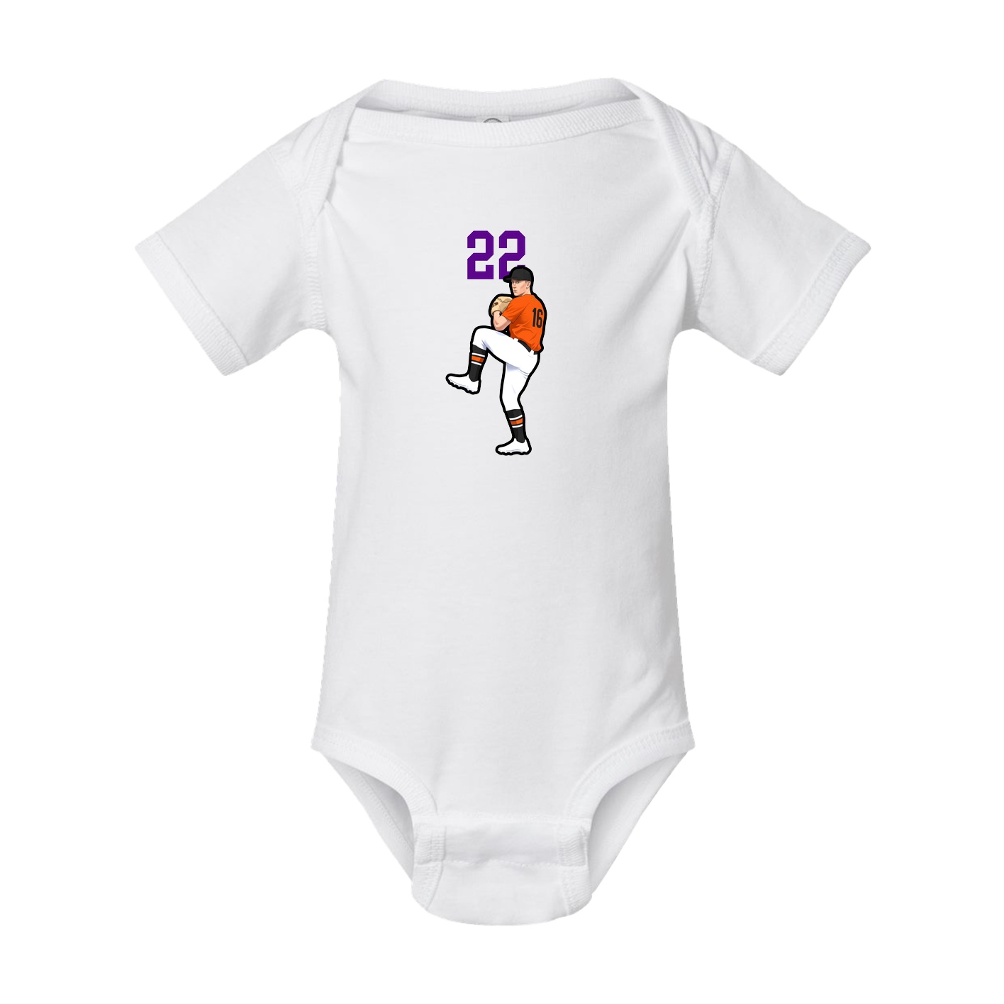 Baby Onesie — Number Top in White