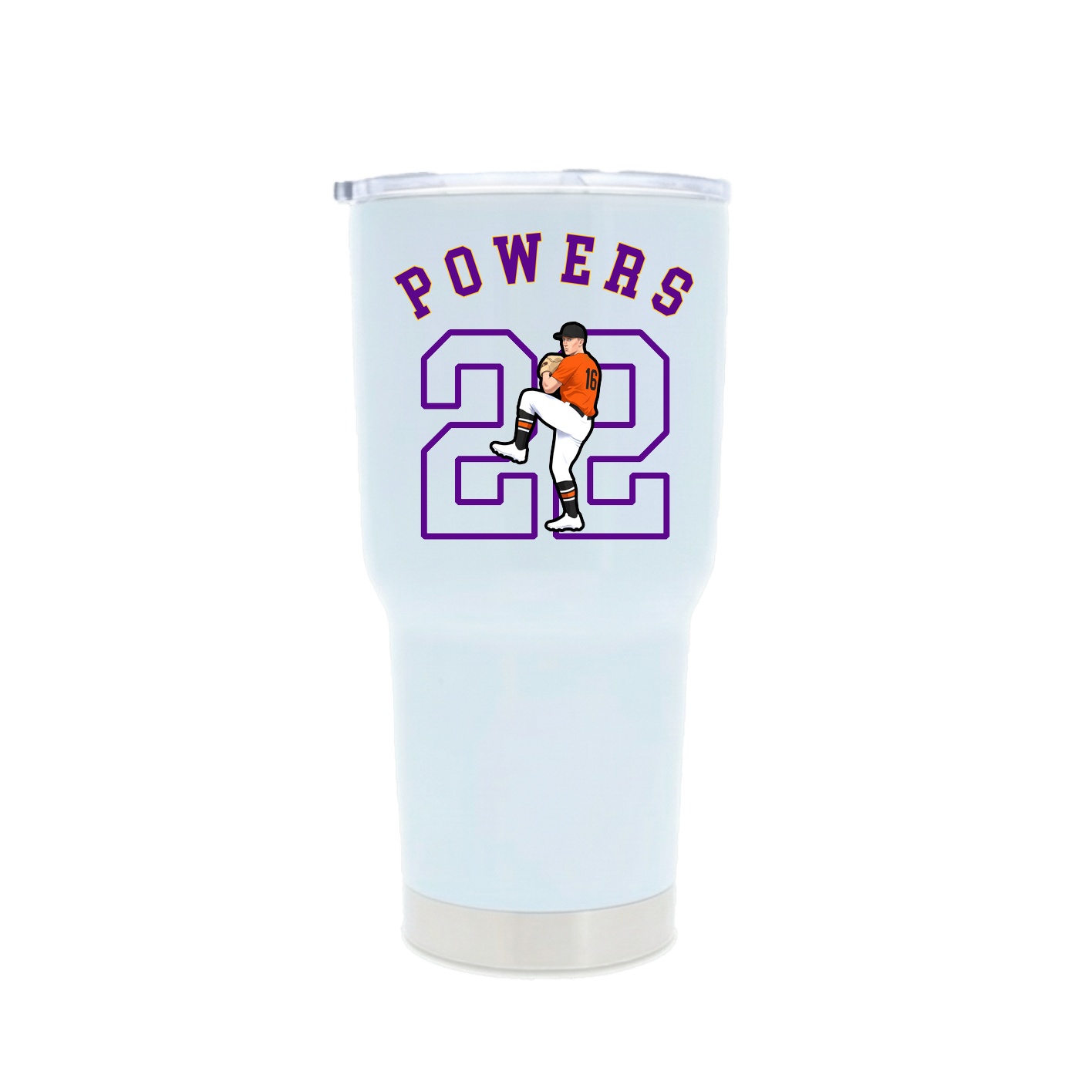 30oz Stainless Steel Tumbler — Shirsey Arch in White