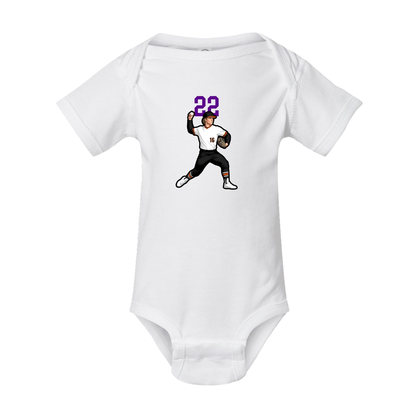 Baby Onesie — Number Top in White