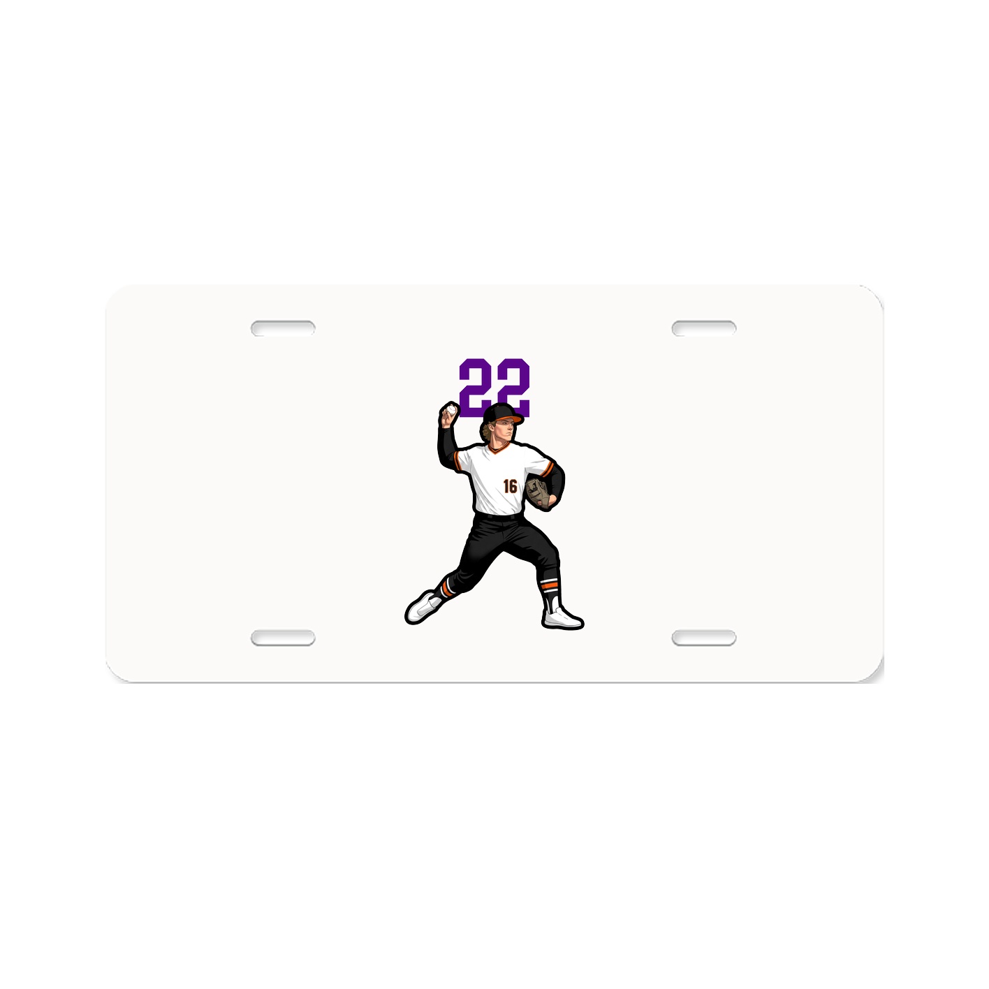 License Plate — Number Top in Classic