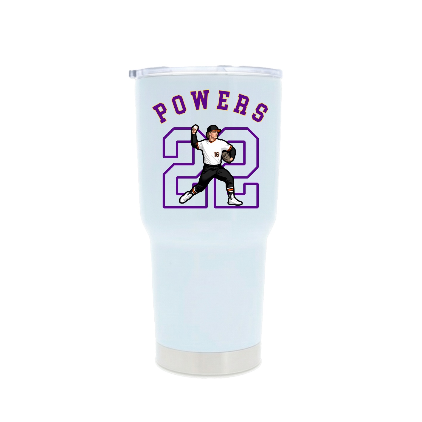 30oz Stainless Steel Tumbler — Shirsey Arch in White