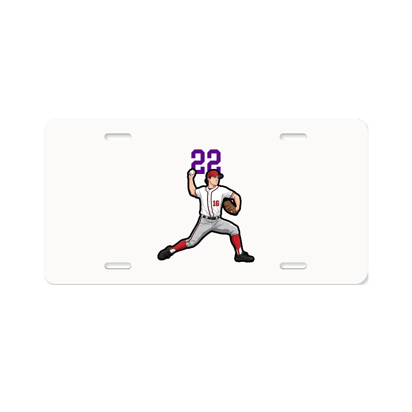 License Plate — Number Top in Classic