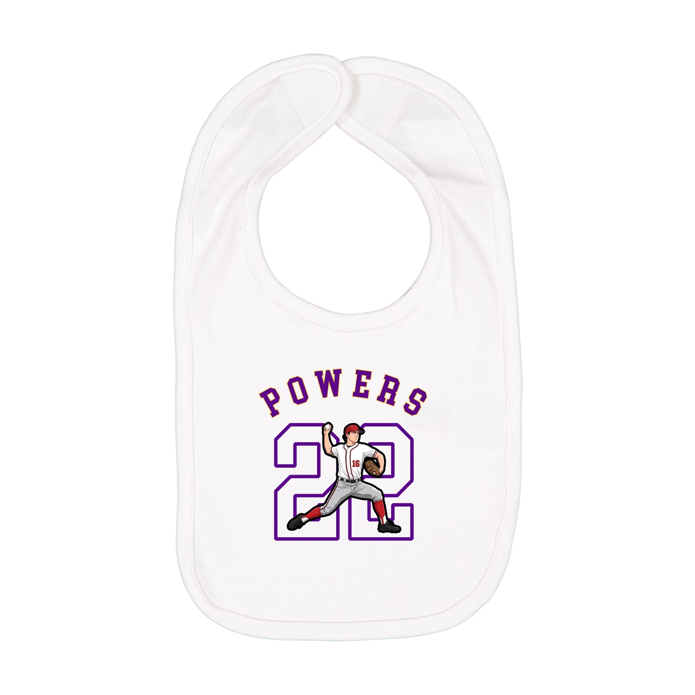 Infant Bib — Shirsey Arch in White