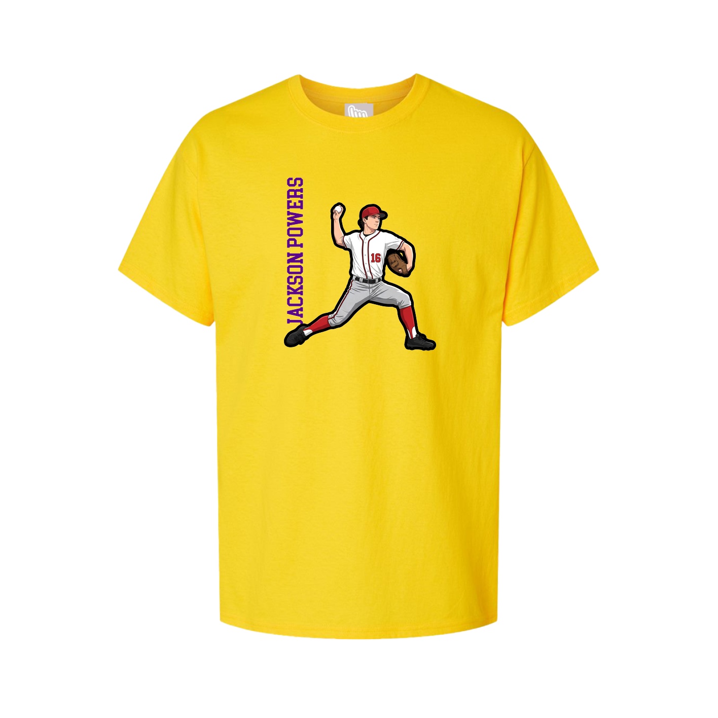 Youth Tee — Name Vertical in Gold