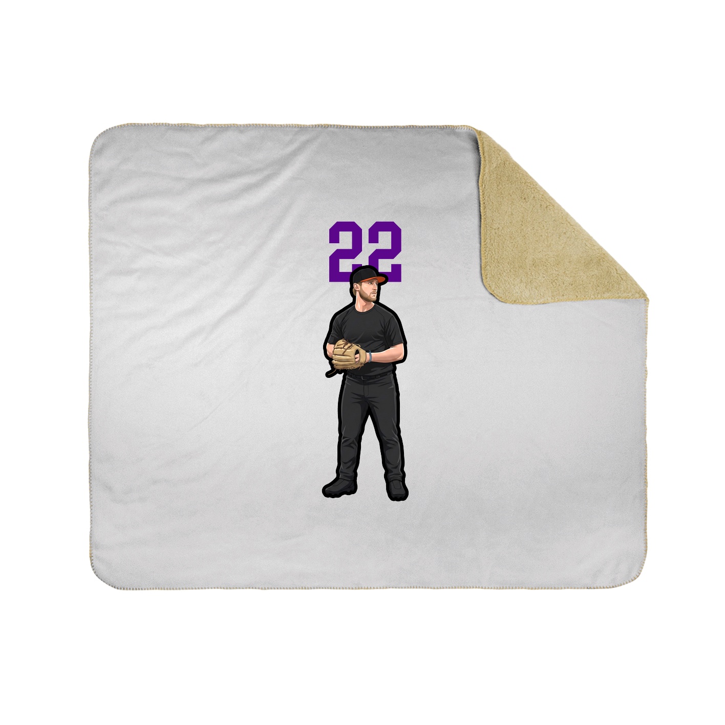Throw Blanket — Number Top in White