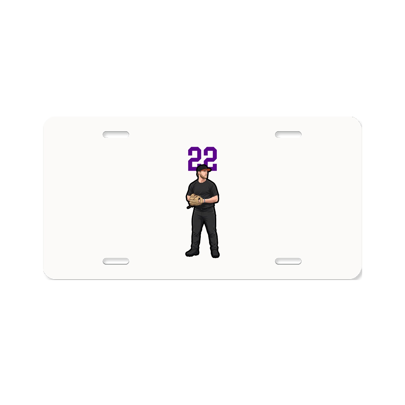 License Plate — Number Top in Classic