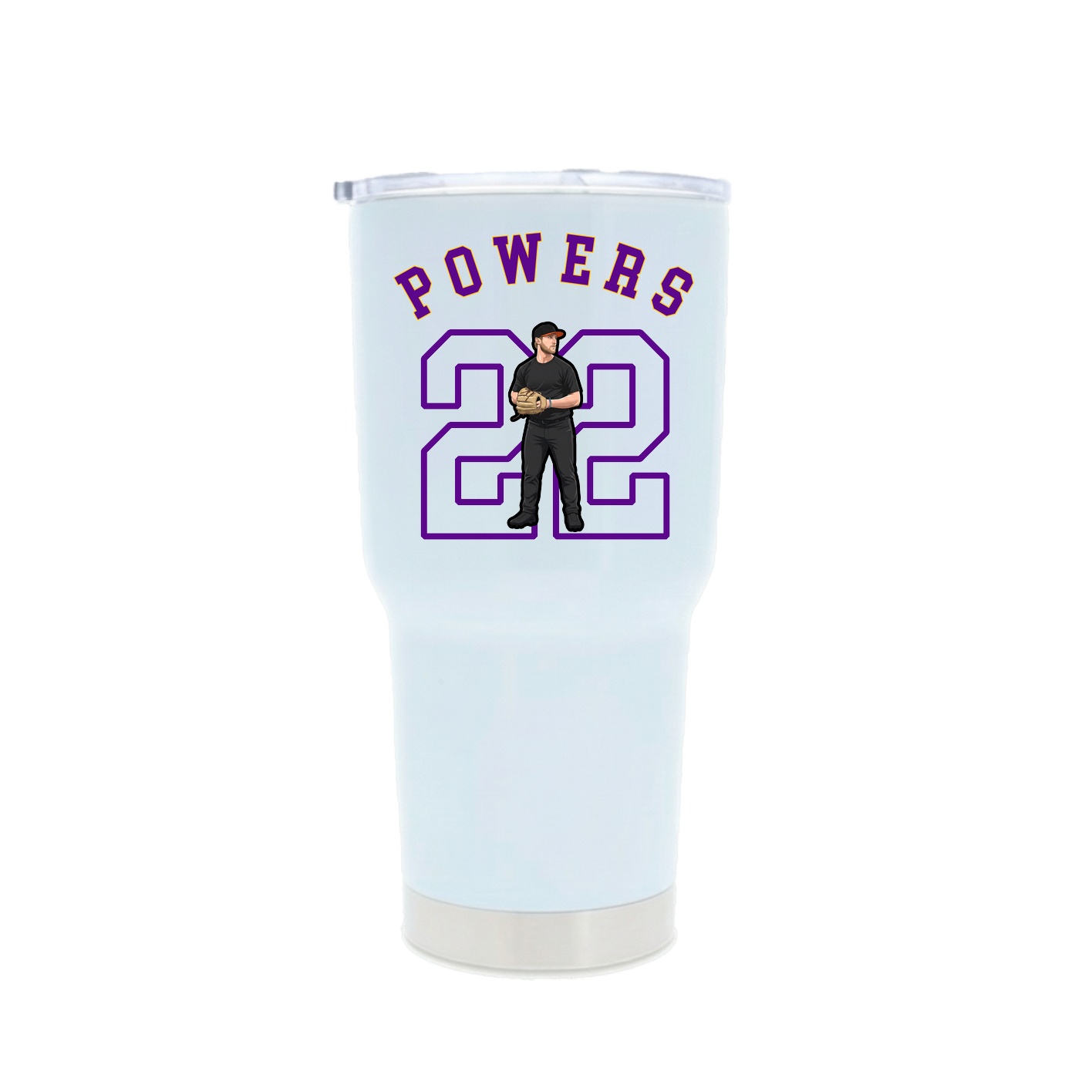 30oz Stainless Steel Tumbler — Shirsey Arch in White
