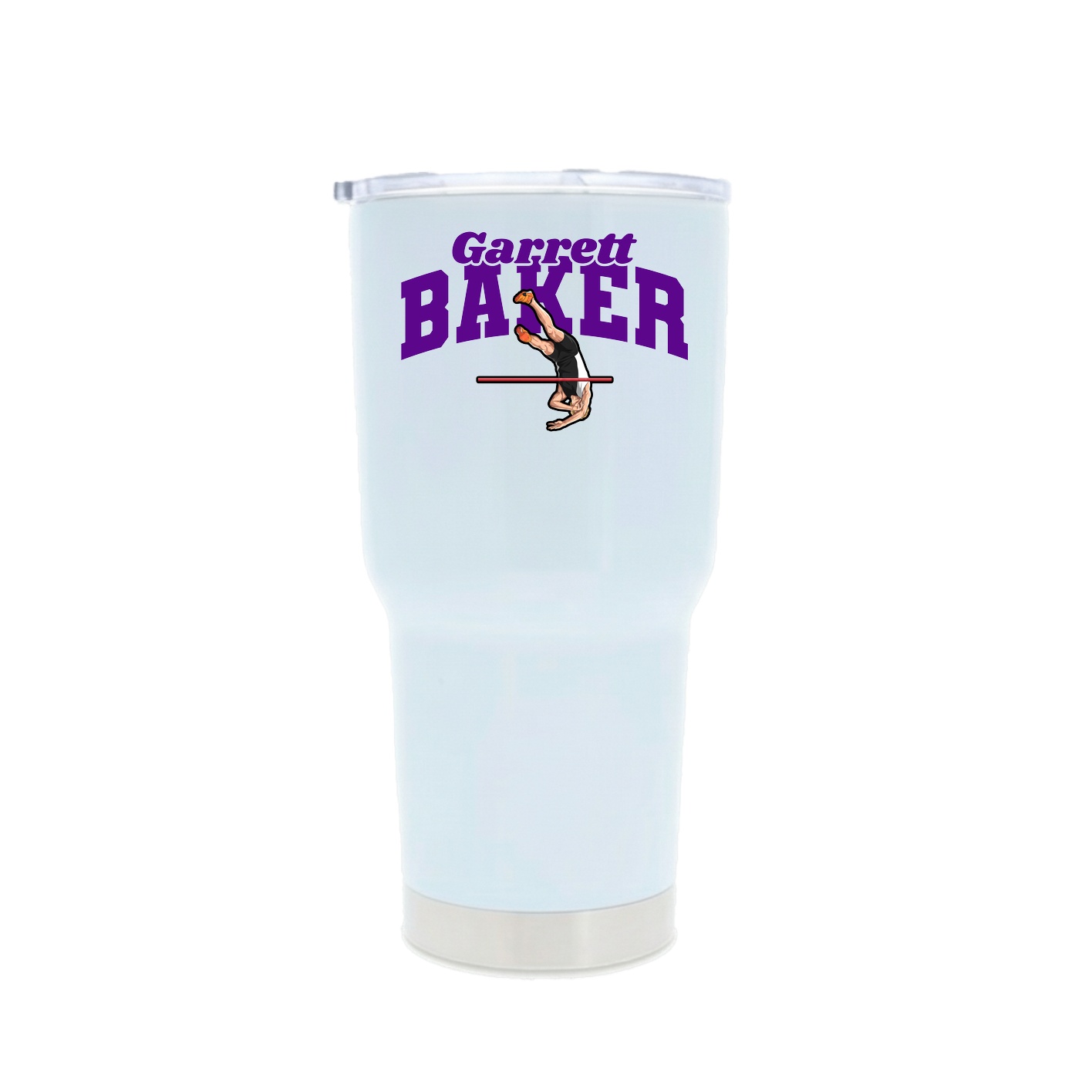 30oz Stainless Steel Tumbler — Signature Arch in White