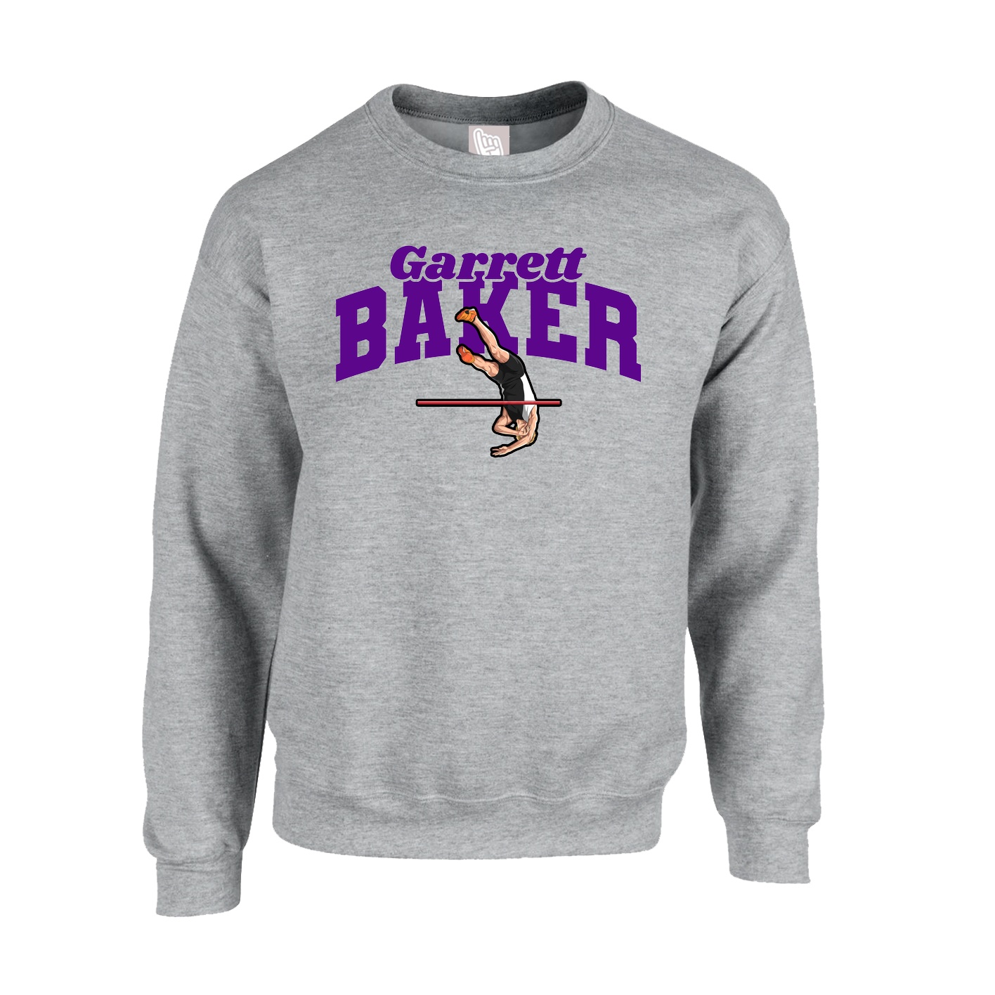 Fleece Crew — Signature Arch in Grey