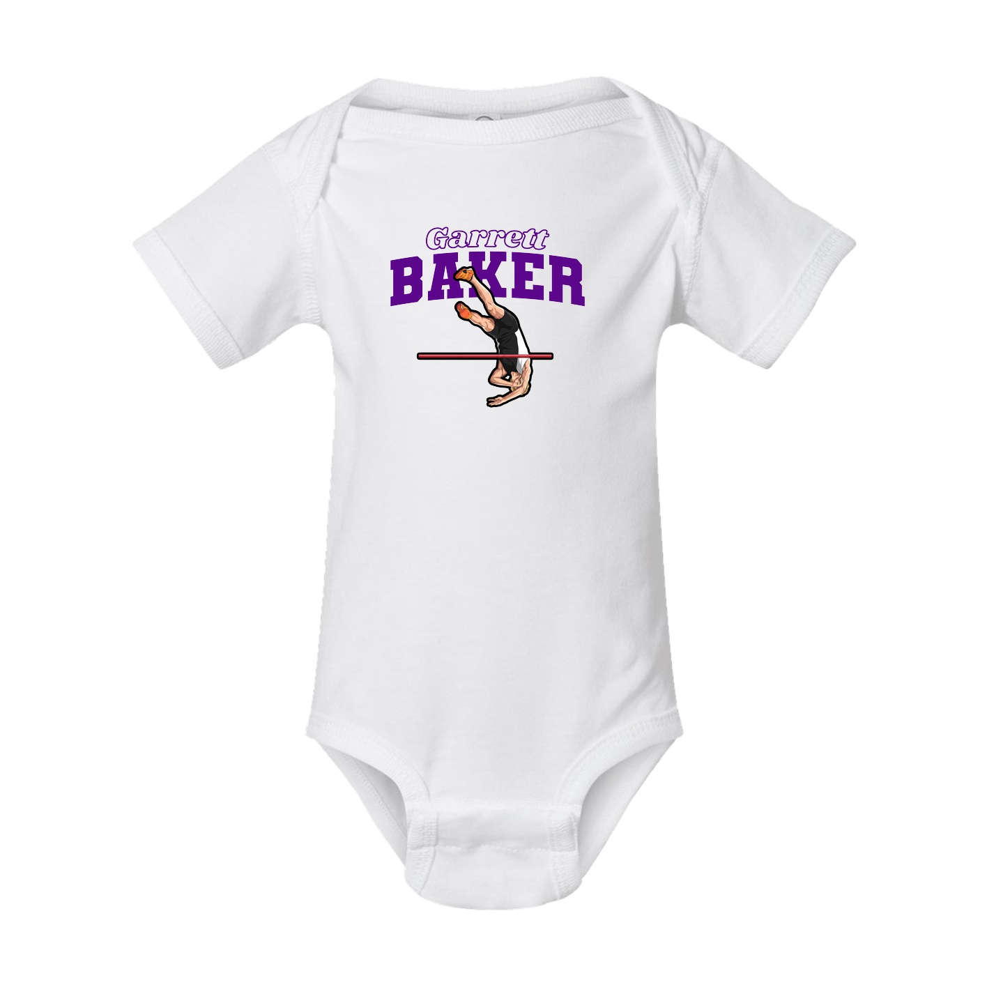 Baby Onesie — Name Arch in White