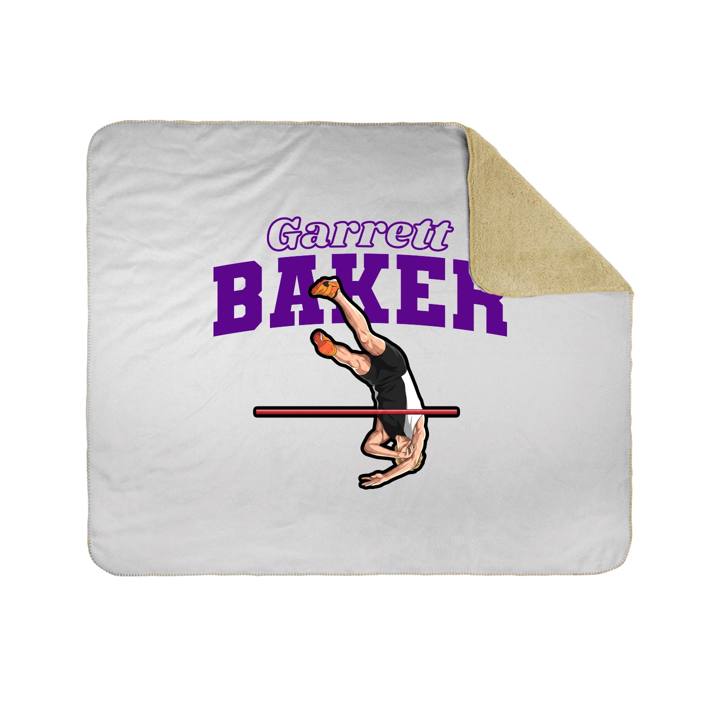 Throw Blanket — Name Arch in White
