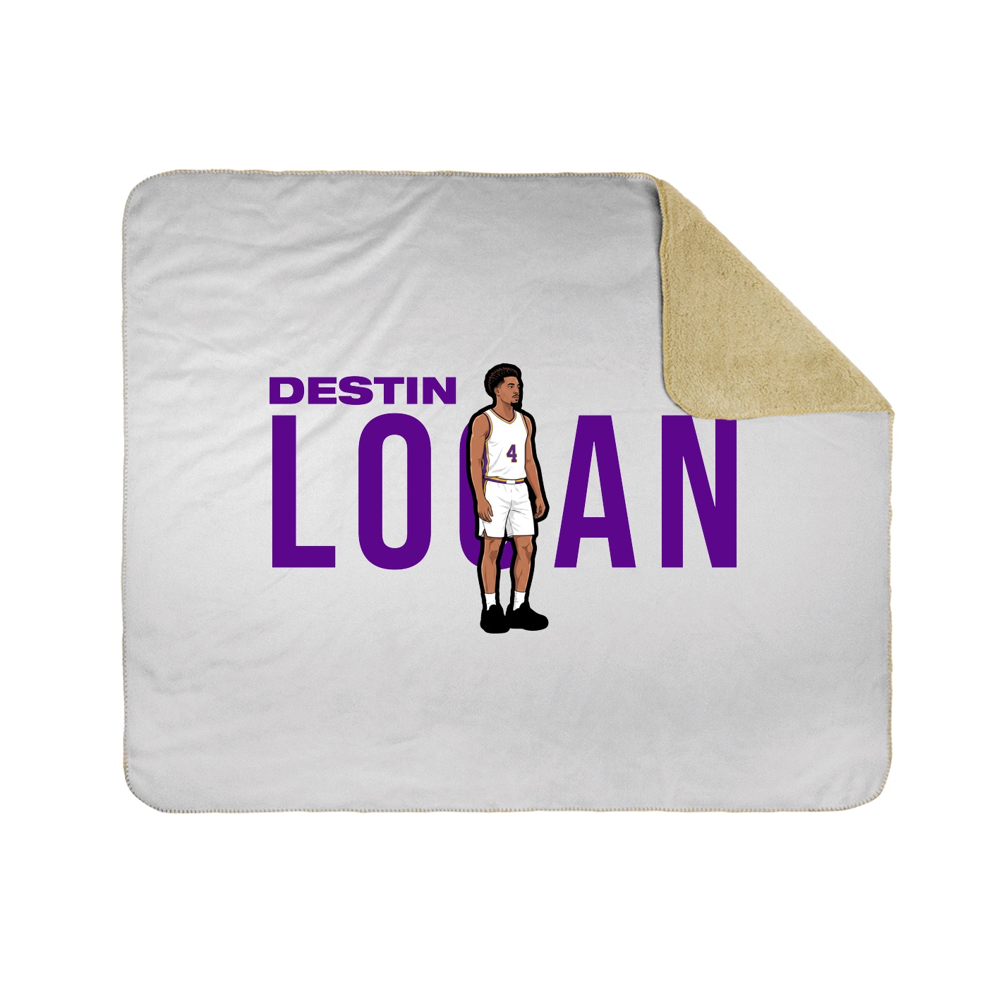 Throw Blanket — Player Name in White