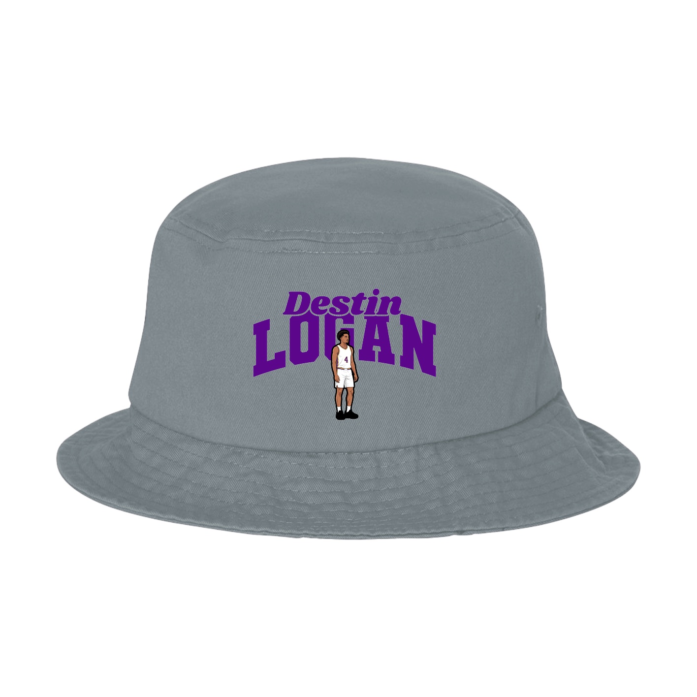 Bucket Cap — Signature Arch in Grey