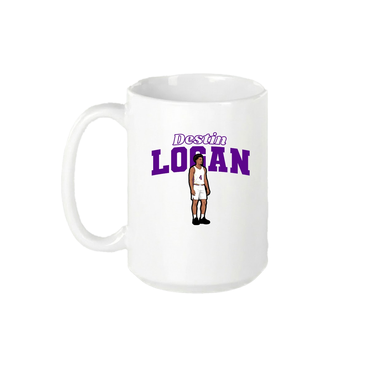 15oz Coffee Mug — Name Arch in White