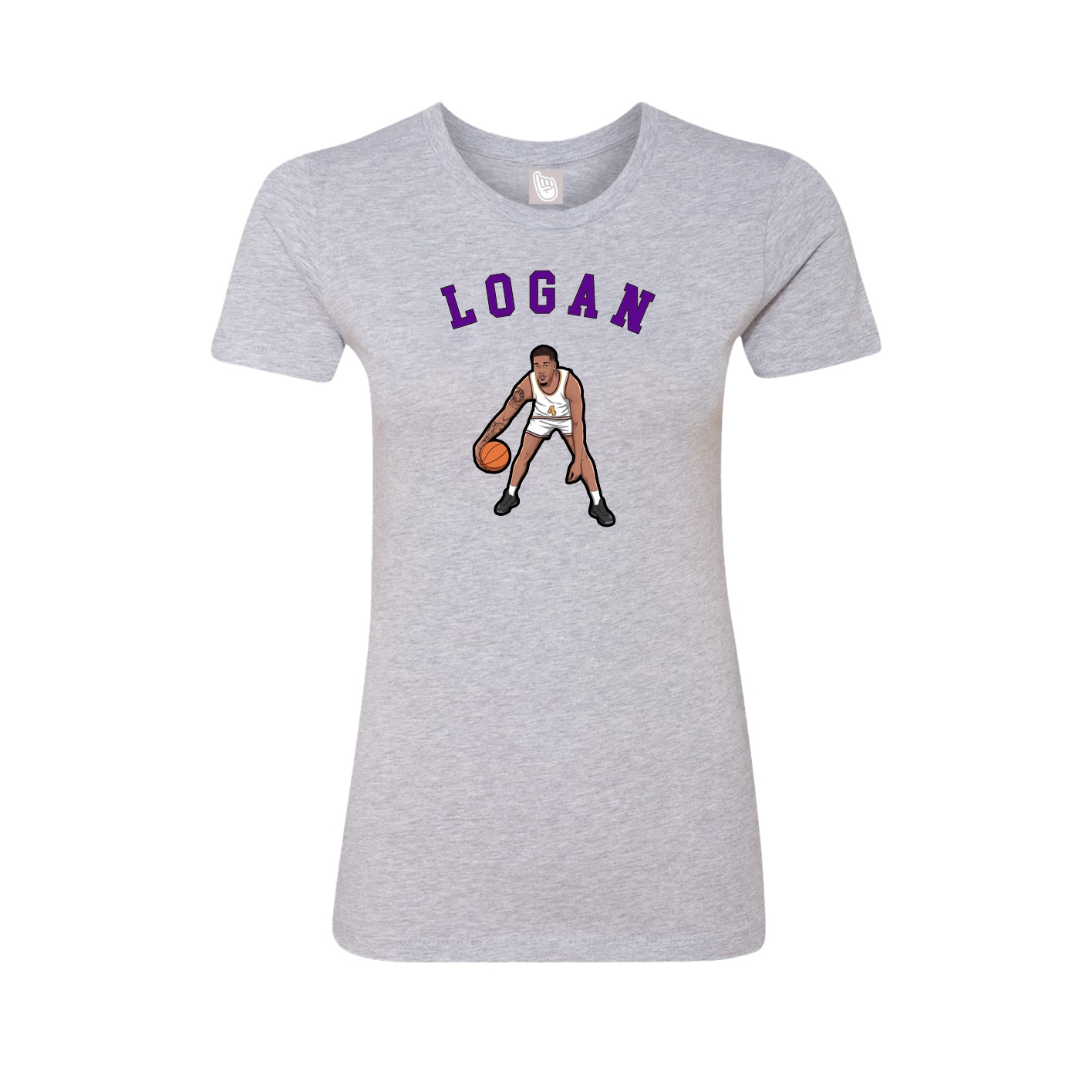 Fitted Women's Tee — Shirsey Arch in Grey