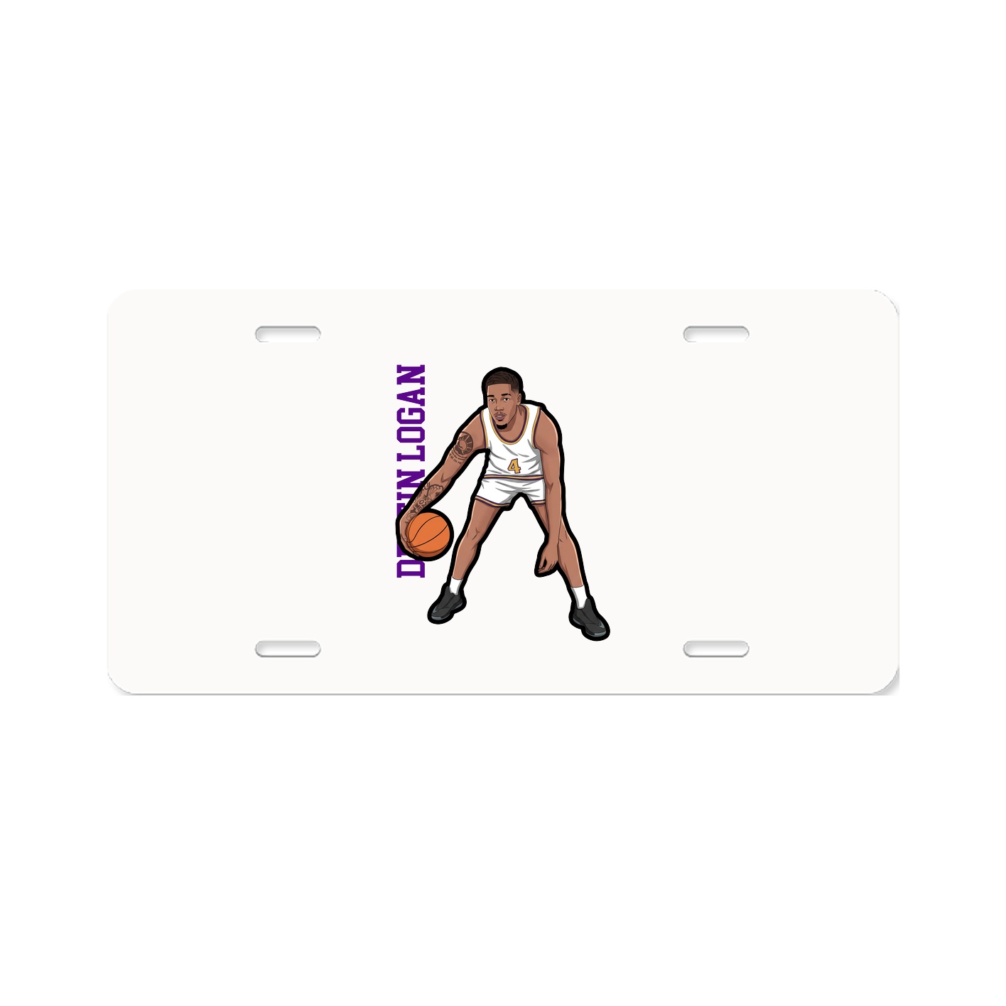 License Plate — Name Vertical in Classic