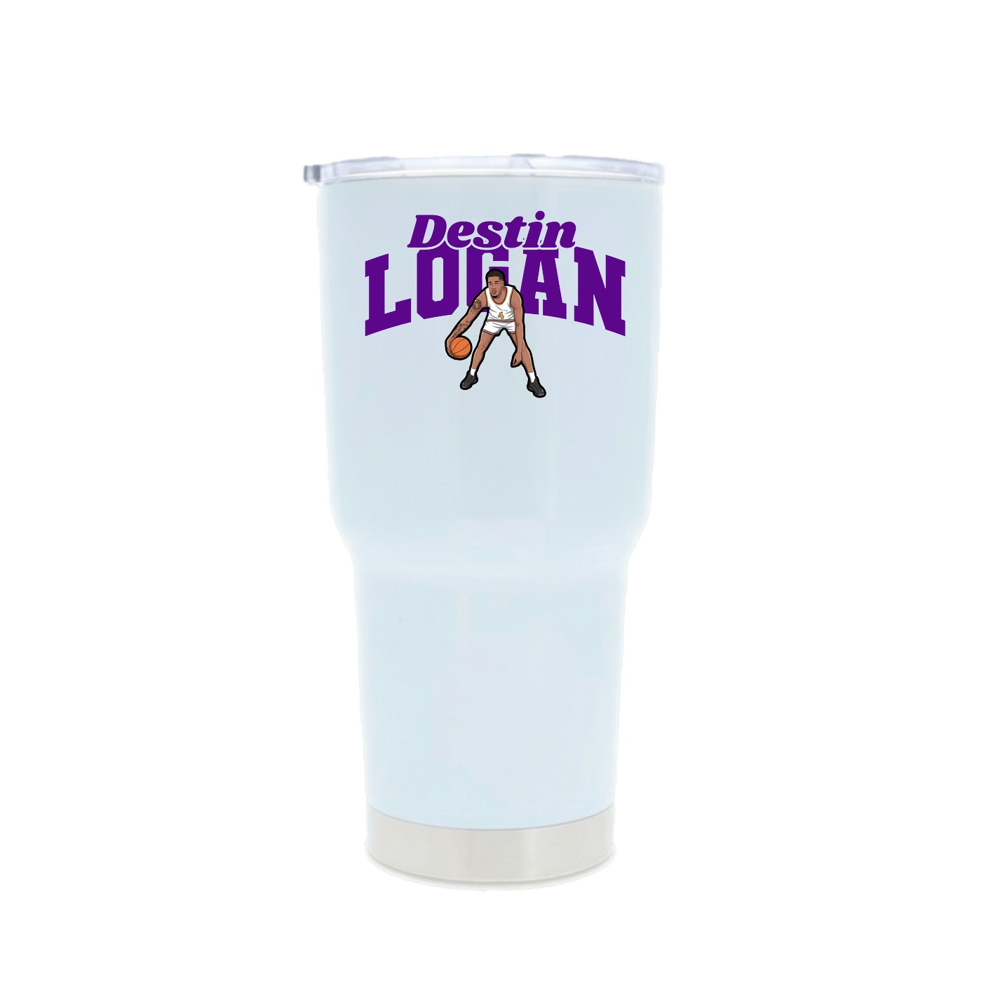 30oz Stainless Steel Tumbler — Signature Arch in White