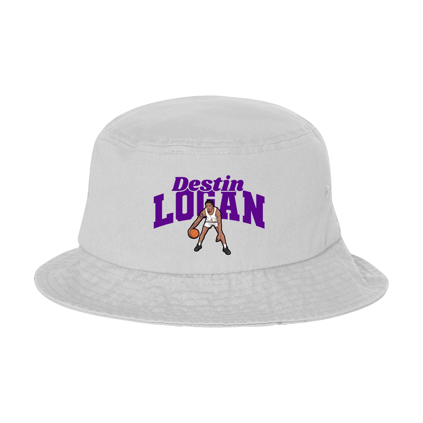 Bucket Cap — Signature Arch in White