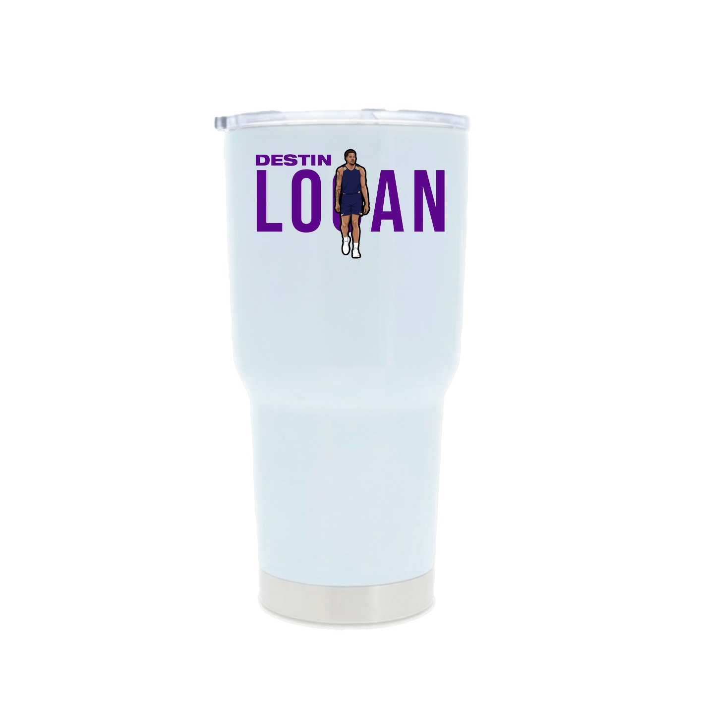 30oz Stainless Steel Tumbler — Player Name in White