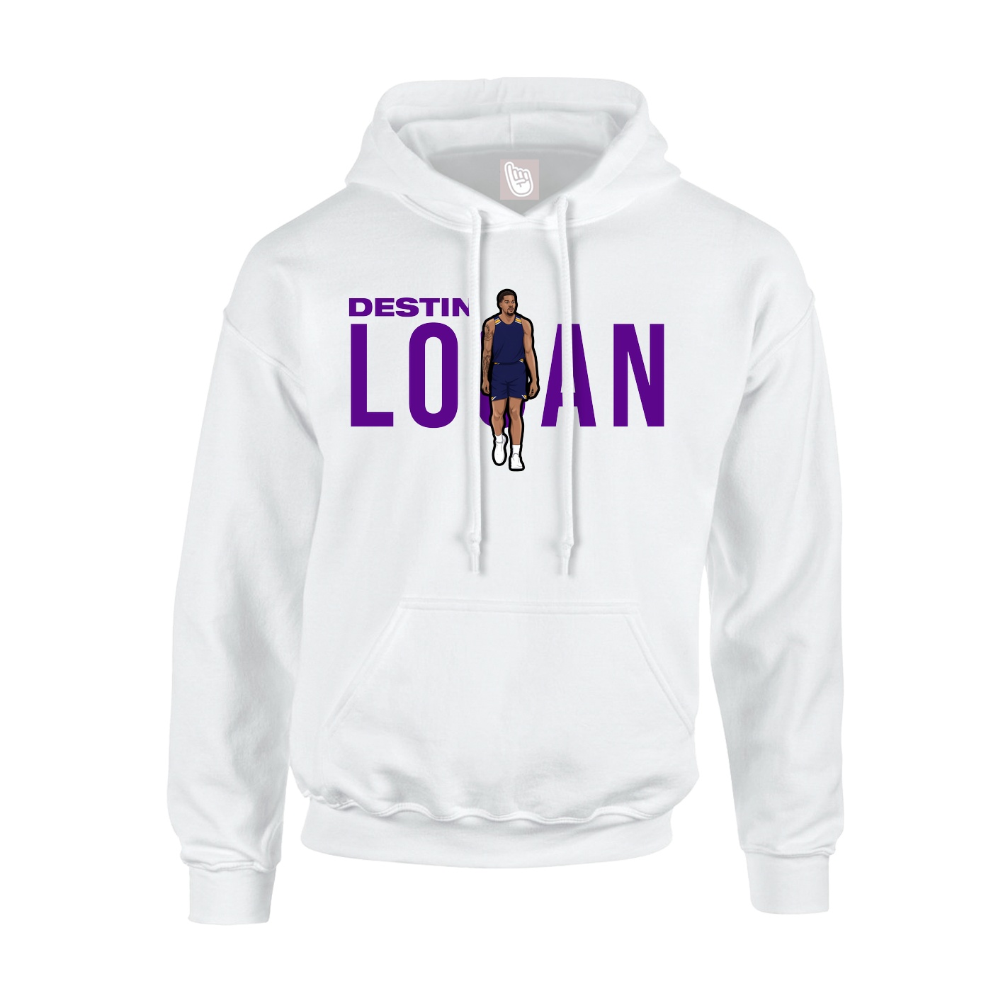 Youth Hoodie — Player Name in White