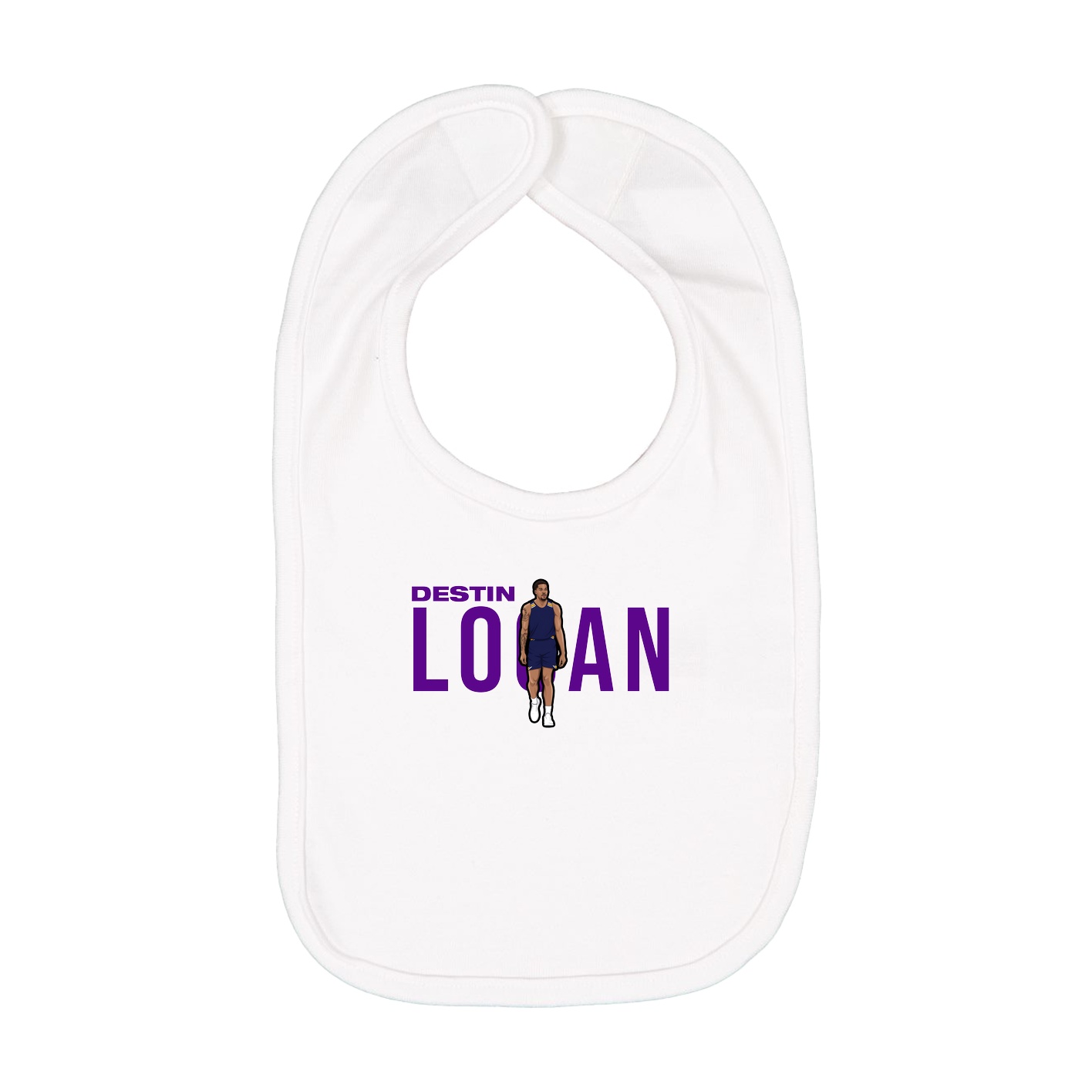 Infant Bib — Player Name in White