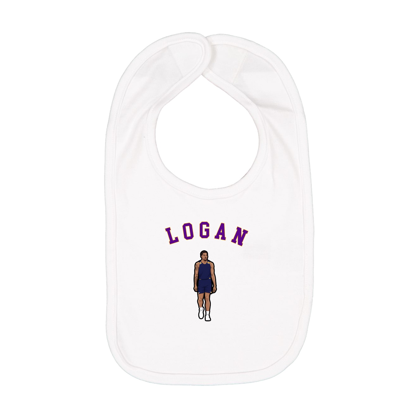 Infant Bib — Shirsey Arch in White