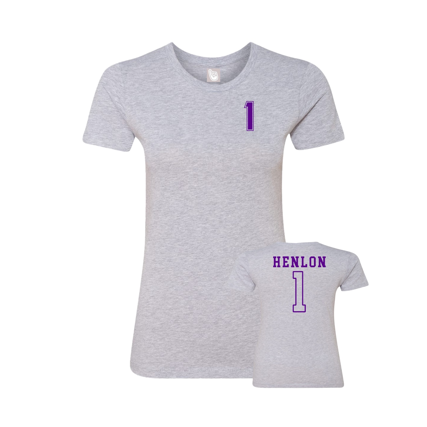 Womens Tee — Chest Back in Grey