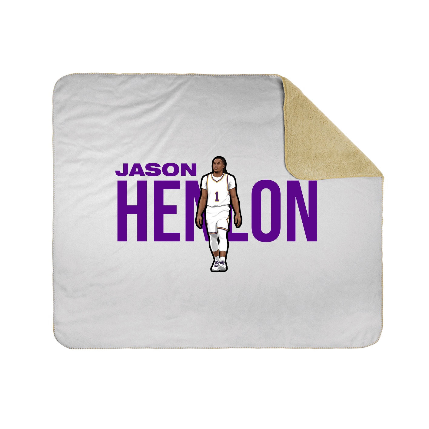 Throw Blanket — Player Name in White