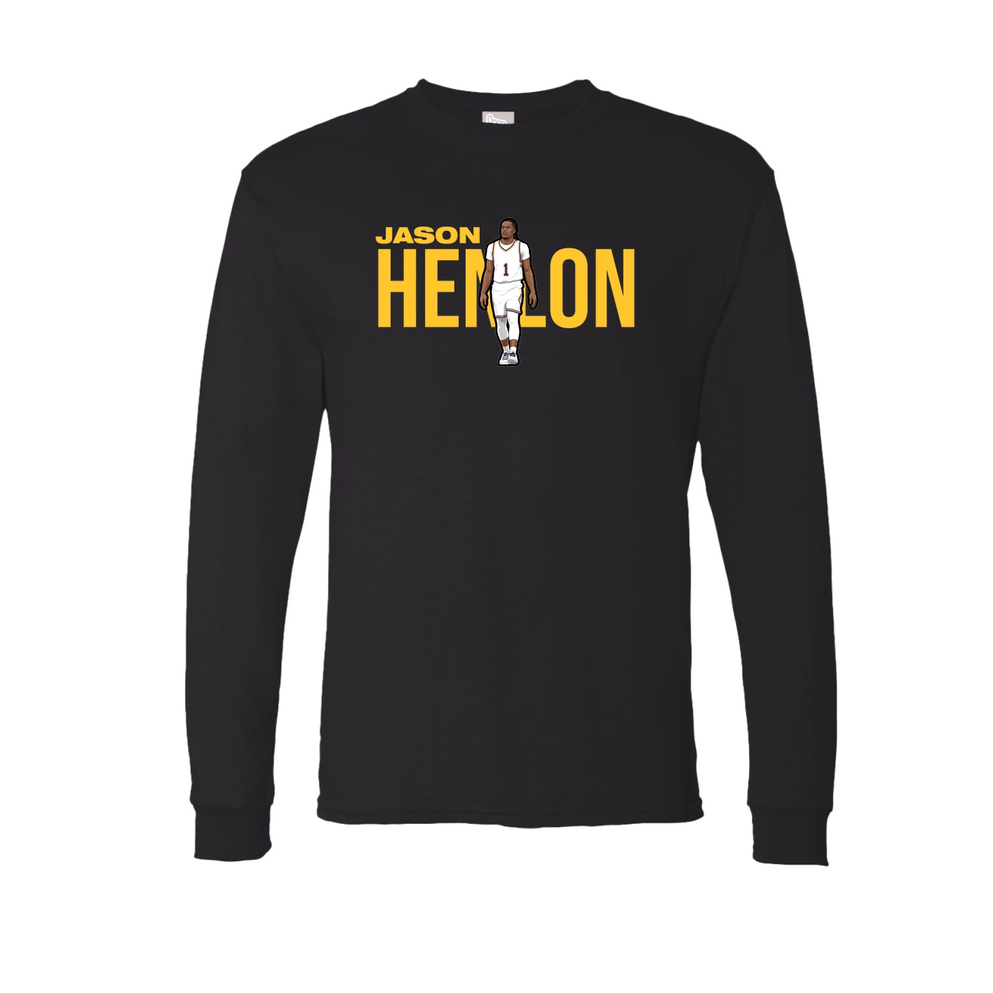 Long Sleeve Tee — Player Name in Black
