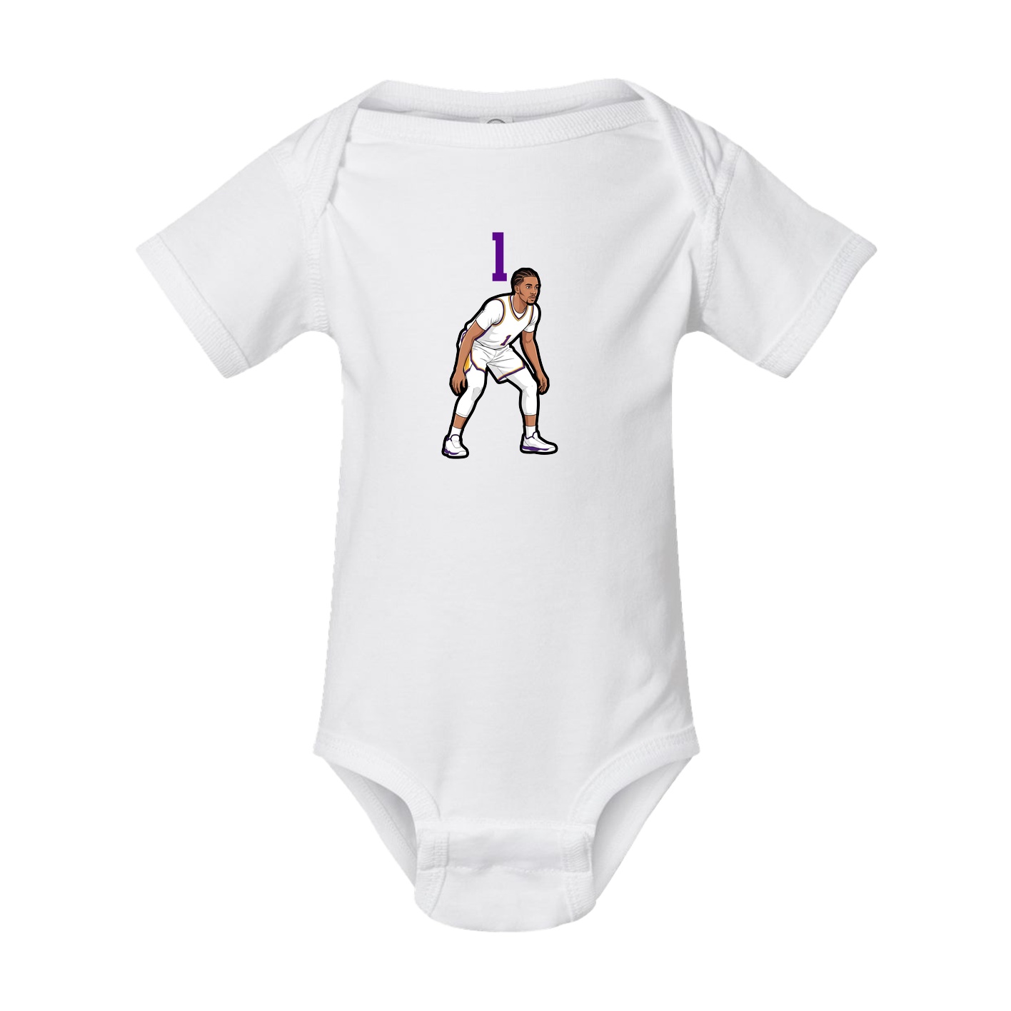 Baby Onesie — Number Top in White