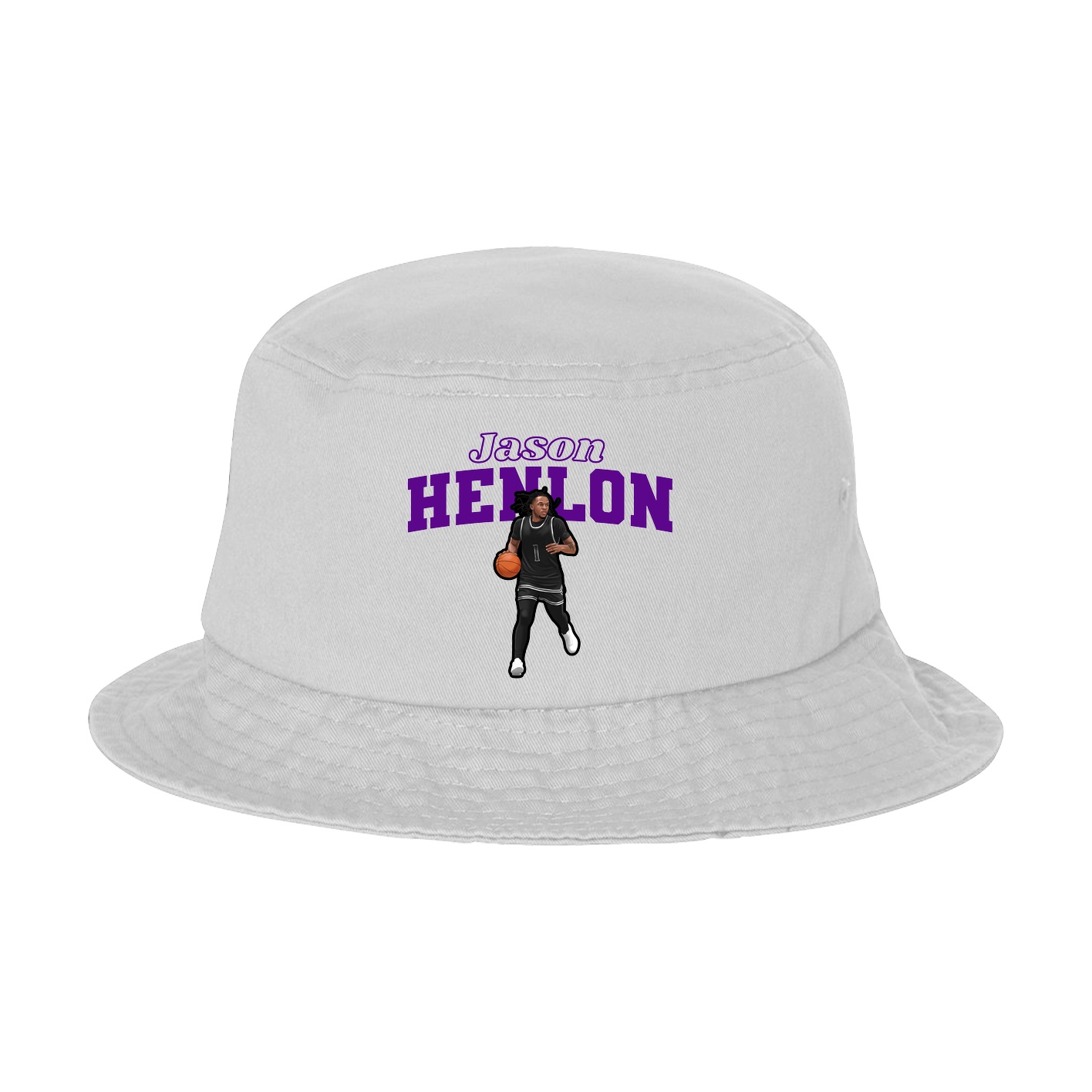 Bucket Cap — Name Arch in White
