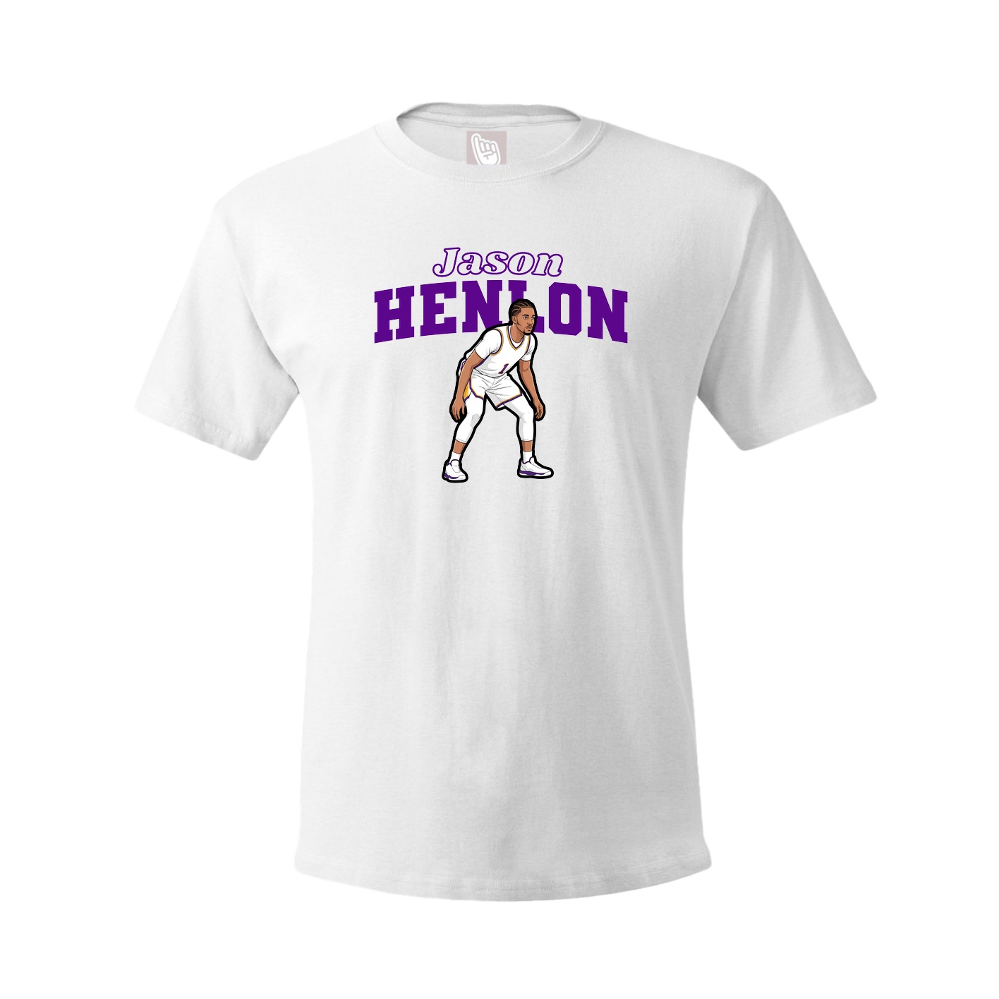 Youth Tee — Name Arch in White