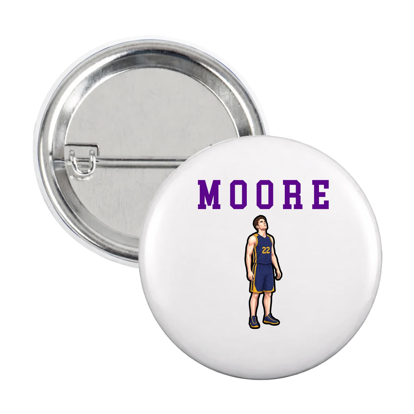 Game Day Button — Shirsey in White
