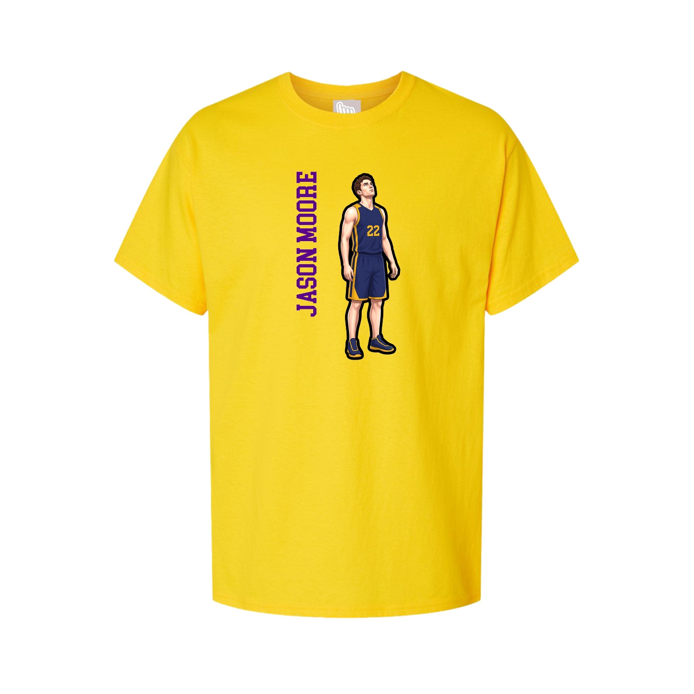 Tee — Name Vertical in Gold