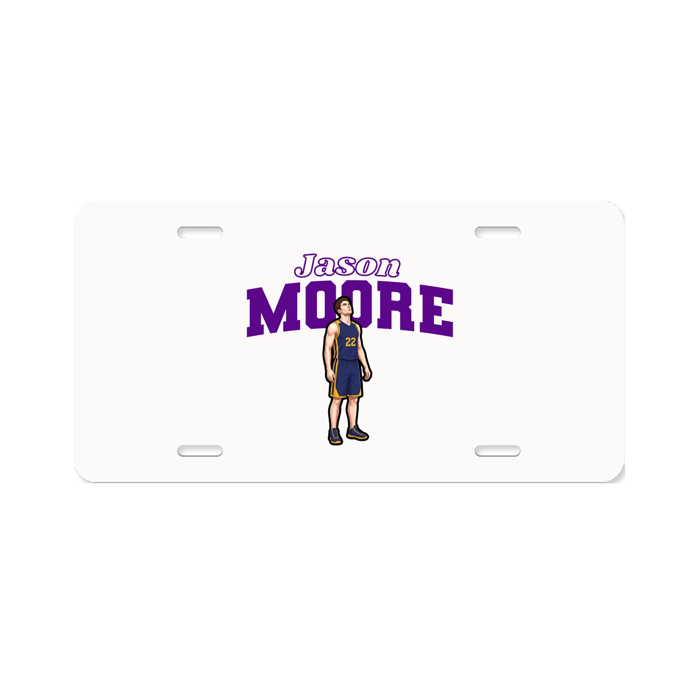 License Plate — Name Arch in Classic