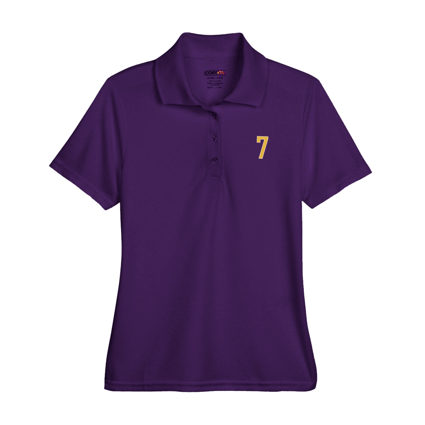 Womens Performance Polo — Front Shirsy in Purple
