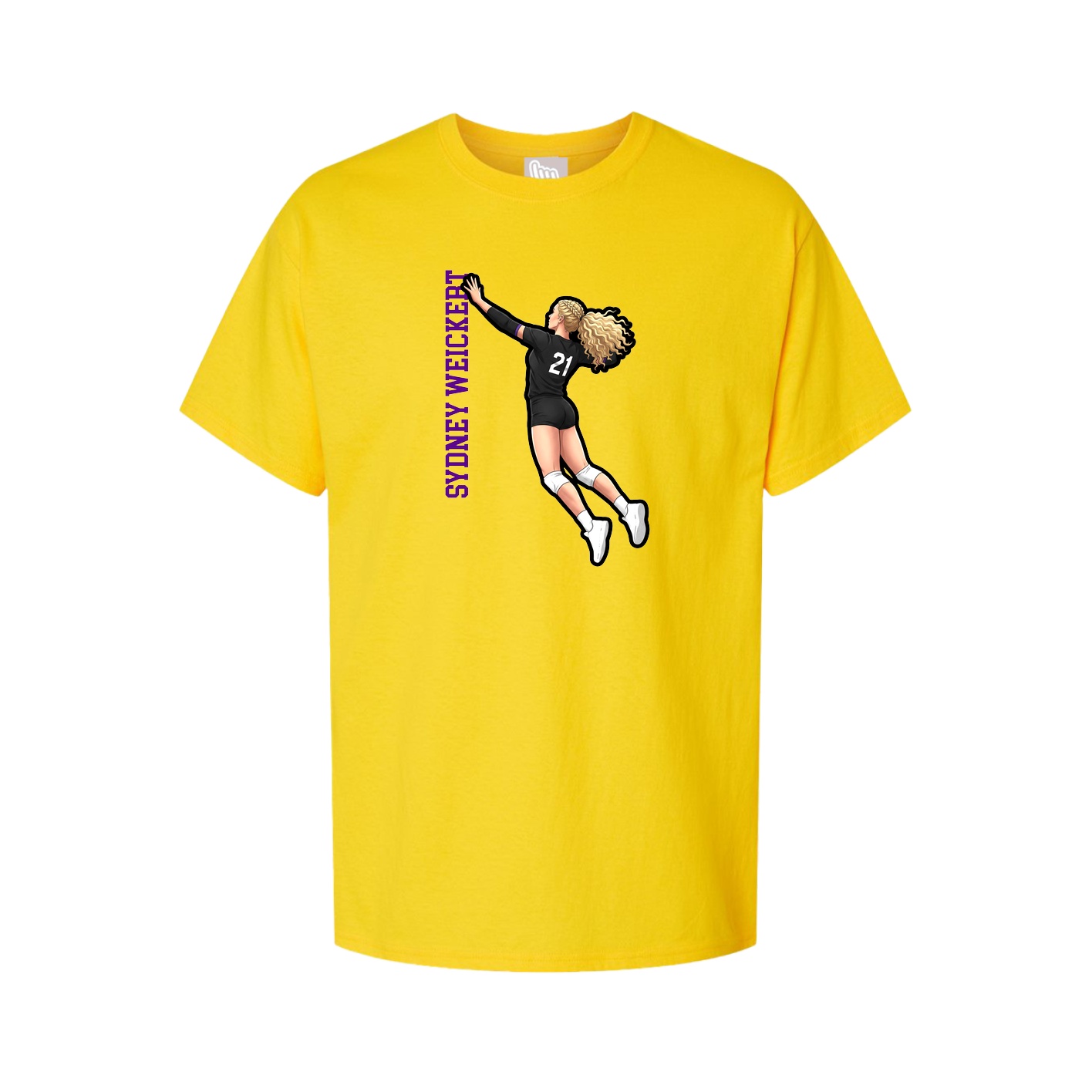 Tee — Name Vertical in Gold